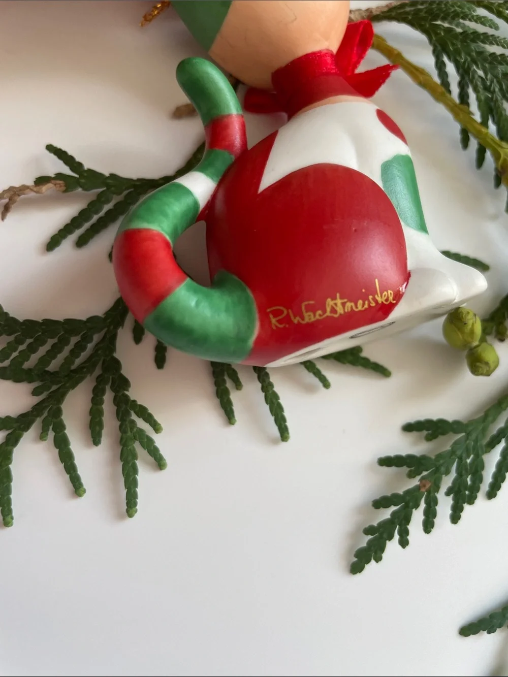 Vintage Goebel Porcelain “Guiseppi” Cat Ornament signed R. (Rosina) Wachtmeister